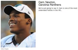 Cam Newton, Carolina Panthers NFL 2013 HOTTIE HUNKSrHANDBAGS
